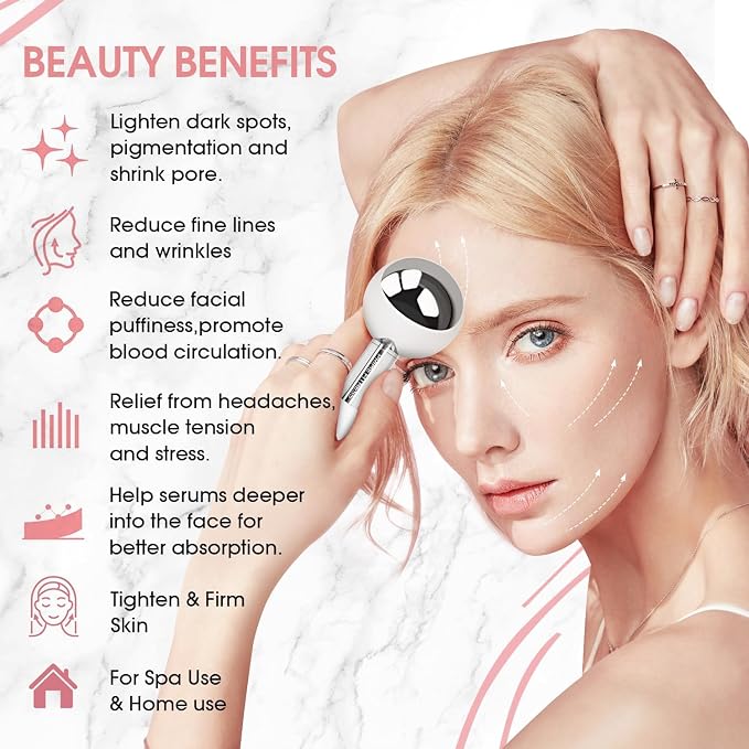 PRIME Fitness Ice Globes for Facials | Unbreakable Steel Cooling Roller | Cryo - Image 6