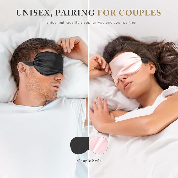 Sleep Mask Silk Eye Mask for Sleeping, Super Soft Blackout Eye Mask for Women - Image 6
