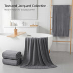 ecolook 4 Pack Microfiber Bath Towels, 31 x 63 inches Extra Large Bath Towel Set - Image 2