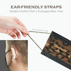 CSD Colo 30 Pcs Leopard Print Disposable Face Masks, 3 Ply Adult Mask - Image 4