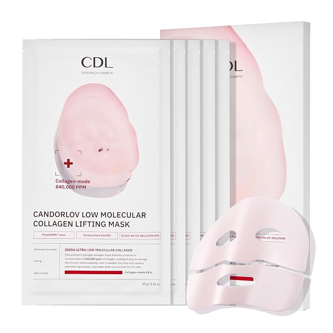 CANDORLOV Overnight Collagen Lifting Face Mask 5 Sheets, Korean Face Lifting by CDL