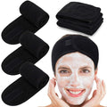 Whaline Spa Facial Headband Head Wrap Terry Cloth Headband 4 Counts Stretch by Whaline