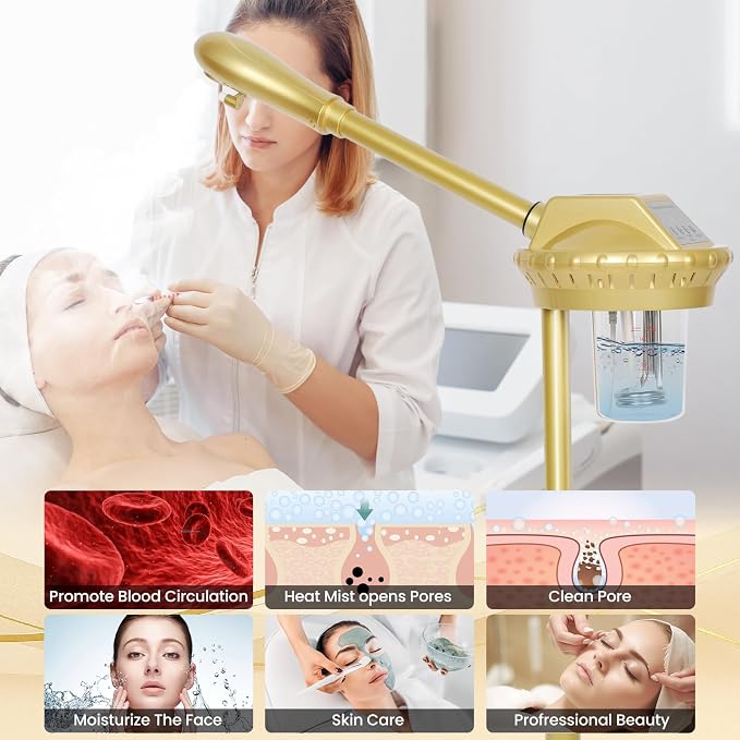 Professional Facial Steamer on Wheels, Spa Face Steamer - Image 6