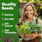 HOME GROWN 20 Variety Lettuce Seeds 21, 700+ Bulk Pack Heirloom Non-GMO - Image 3