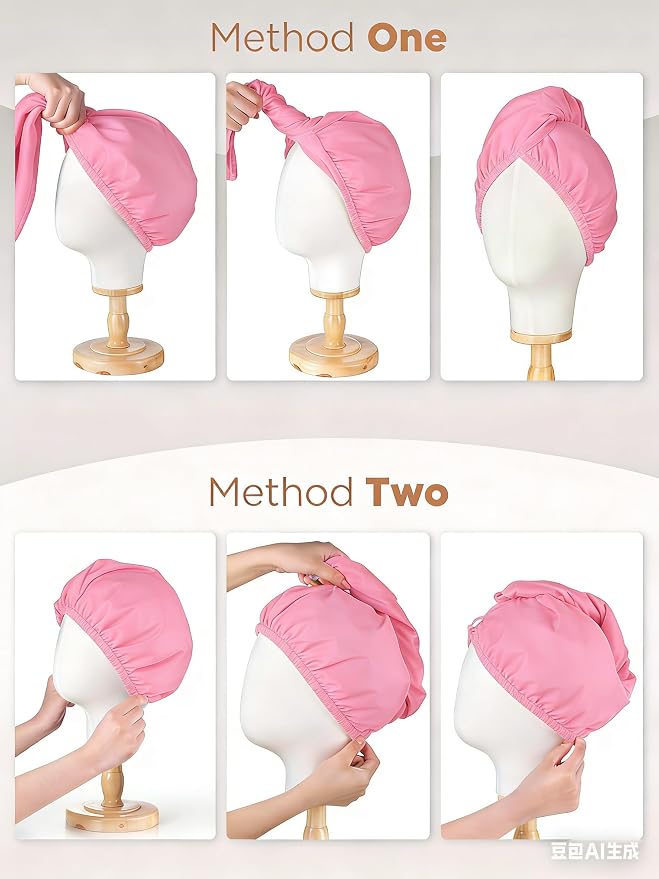 3 Pack Ultra Absorbent Microfiber Hair Towel - Image 5