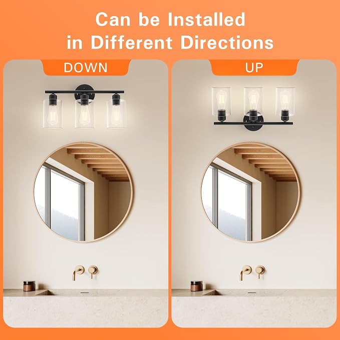 Espird Bathroom Vanity Light Fixtures Matte Black Bathroom Lighting Fixture - Image 6