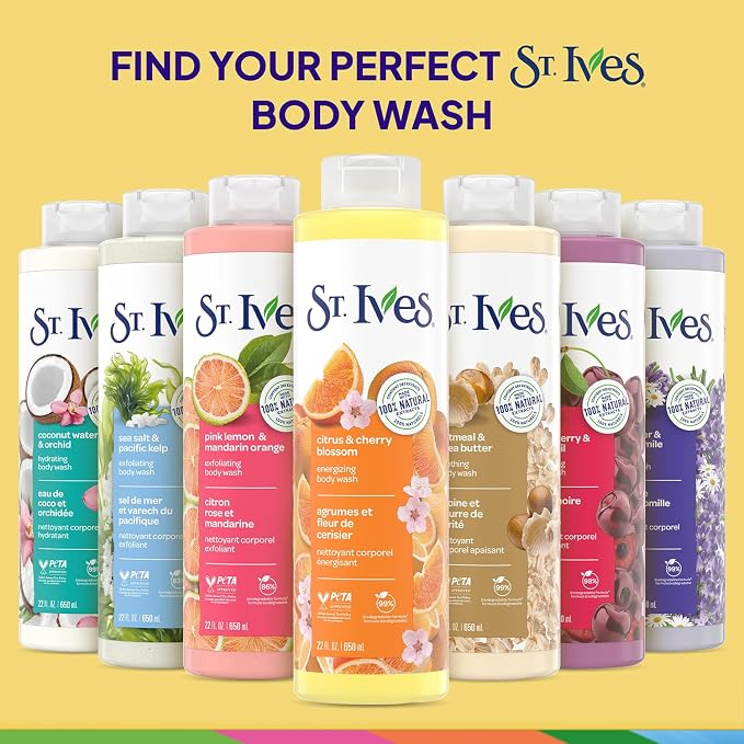St. Ives Body Wash, Citrus & Cherry Blossom Energizing Shower Gel 2-Pack - Image 8