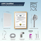 Hibbent All Metal CUPC Certified Shower Head, Handheld Showerhead Combo - Image 7