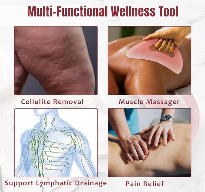 RAAFI Large Body Gua Sha Tool for Cellulite Removal, Lymphatic Drainage and - Image 2