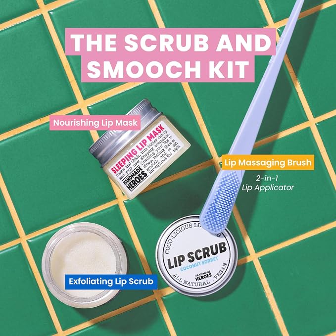 100% Natural Lip Scrub, Vegan Conditioning Coconut Lip Exfoliator - Image 2