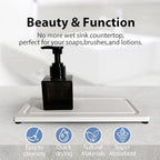 2 PCS Fast-Drying Stone Trays for Bathroom Sink & Kitchen Counter, Water - Image 4