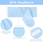 Whaline Spa Facial Headband Head Wrap Terry Cloth Headband 4 Counts Stretch - Image 3
