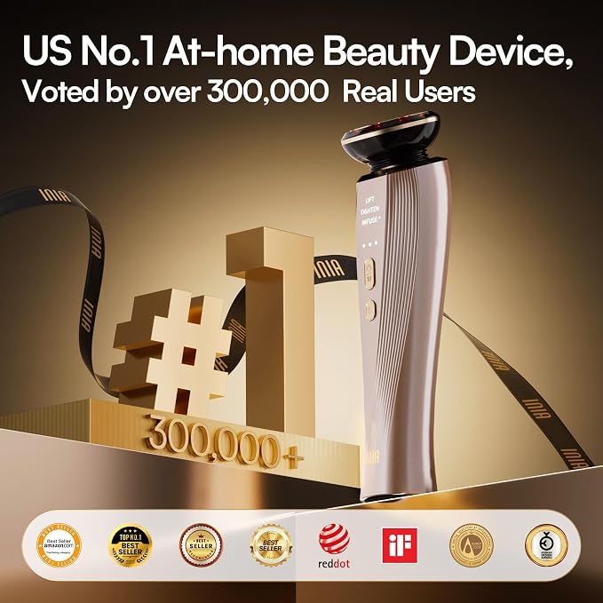 INIA Flare 3-in-1 Microcurrent Facial Device Red Light Therapy - Image 2