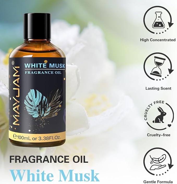 MAYJAM 100ML/3.38FL.OZ White Musk Fragrance Oils - Image 2