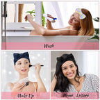 Jexine 24 Pcs Facial Spa Headband Makeup Headbands Bulk Bow Hair Head Band - Image 5