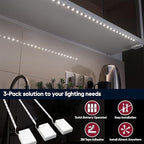 BestLuz Battery Powered LED Strip Lights, 3 Pack 40 Inch Cordless White LED - Image 6