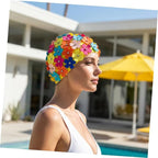 Toyvian Ladies Flower Swimming Cap, Simulation Floral Petal Swim Hat - Image 7