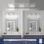 SineRise LED Modern Bathroom Vanity Light Fixtures, Brushed Nickel Modern - Image 5