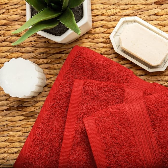 SUPERIOR Egyptian Cotton Pile 3 Piece Towel Set, Includes 1 Bath, 1 Hand - Image 8