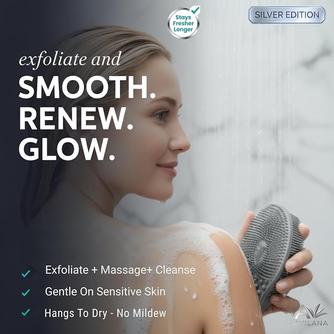 Avilana Silver Edition Exfoliating Body Scrubber - Image 6