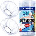LEOBRO 100PCS Disposable Shower Caps, Large Shower Caps by LEOBRO