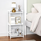 POXAKA 3 Tier Bamboo Bathroom Shelves, Ladder Shelf - Image 5