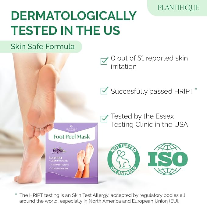 PLANTIFIQUE Foot Peeling Mask 2 Pack | Dermatologically Tested Repairs Heels & - Image 4