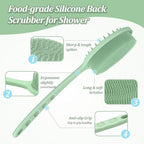 Silicone Back & Body Scrubber Set 2PCS, 13.4'' Gentle Exfoliating Back Scrubber - Image 3