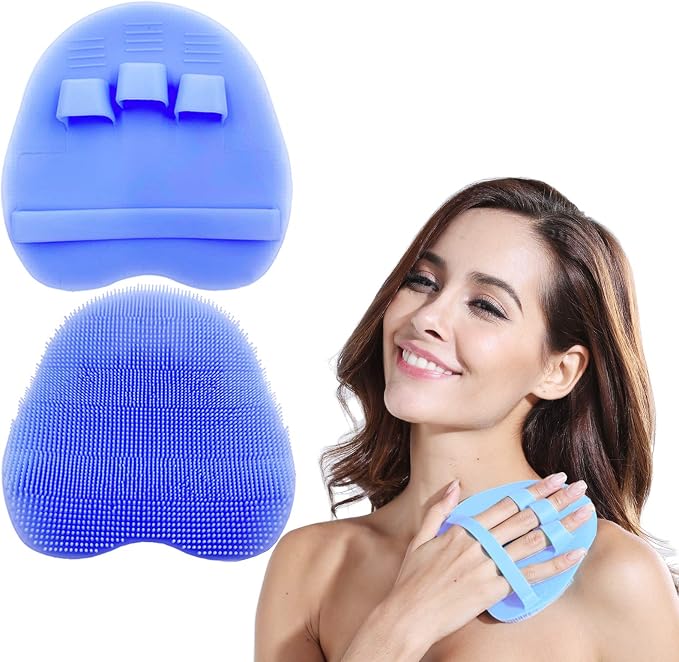 1 Pack Soft Silicone Shower Brush, Body & Face & Short Hair Wash, Bath by Hommiesafe
