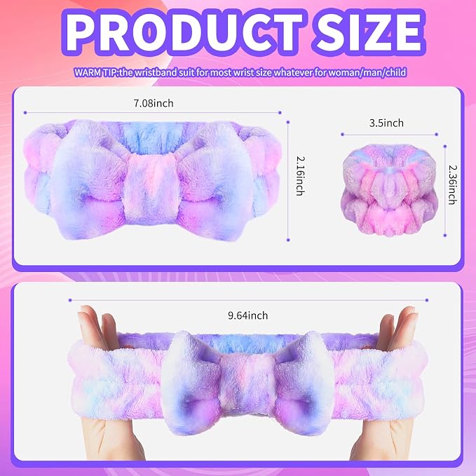 WSYUB Face Washing Headband and Wristbands Set, Headband and Writ Bands - Image 2
