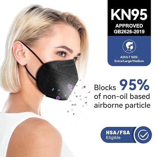 KN95 Face Masks Black Adults - Image 2