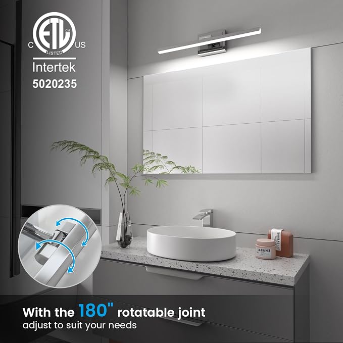 VOLISUN Modern Bathroom Vanity Light 24 inch, 14W Dimmable 5CCT Led Bathroom - Image 2