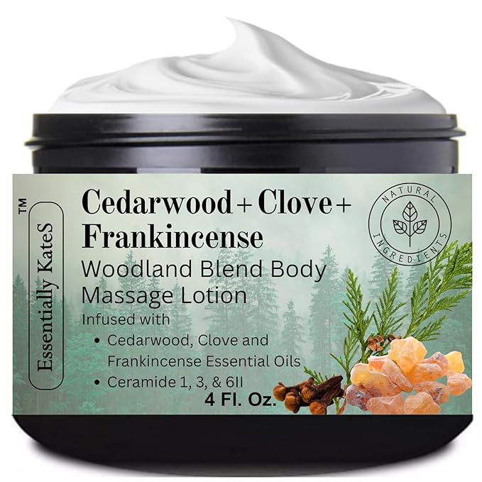 Cedarwood + Clove + Frankincense "Woodland Blend" Lotion 4 oz by EssentiallyKateS