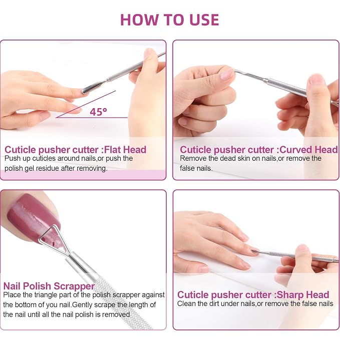 Premium Cuticle Pusher and Gel Polish Remover Set - Image 4
