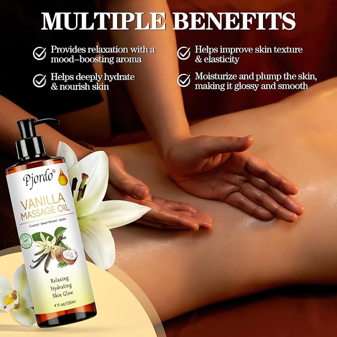 Pjordo Massage Oil for Massage Therapy, Lavender Oil, - Image 5