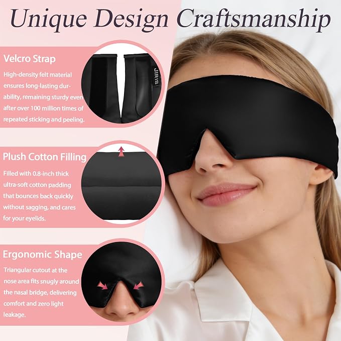 Silk Sleep Eye Mask for Side Sleeper Men Women, Eye Mask Sleeping 100% 22 Momme - Image 5