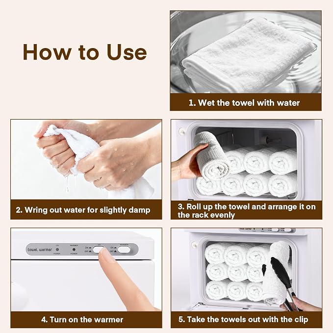 Hot Towel Cabinet, Yofuly 8L White Towel Heater - Image 6