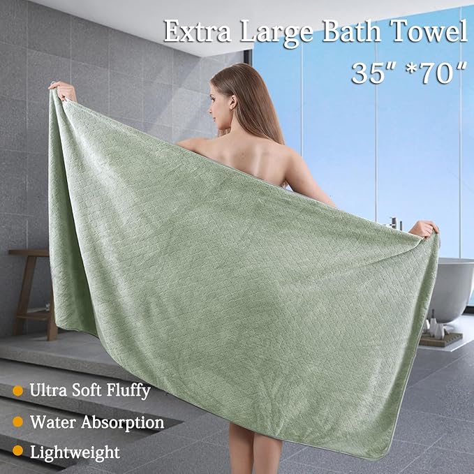 Ycosy Extra Large Bath Towels Set 35x70 Inches - Image 2