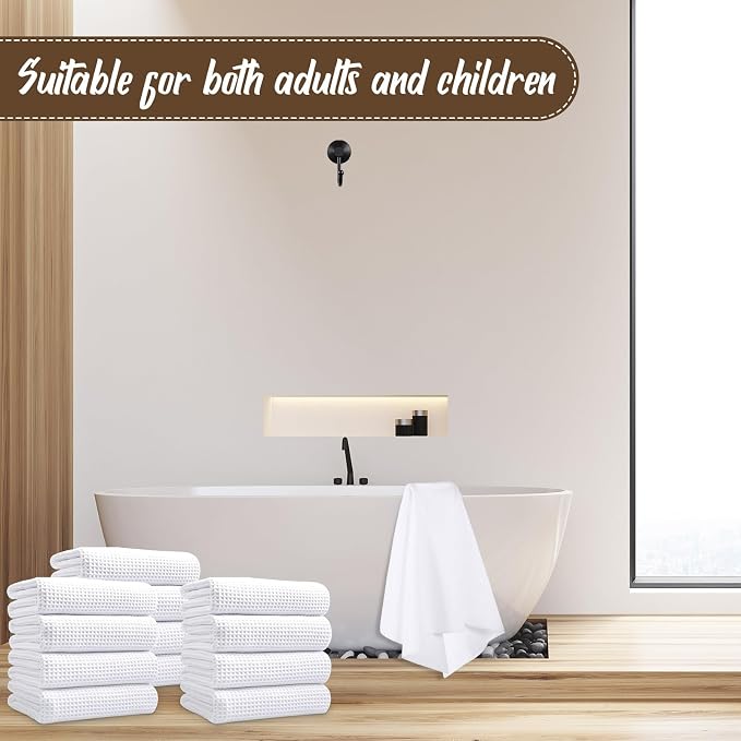 SmoothNovelty 12 Pack Microfiber Bath Towels Bulk 27'' x 60'' Oversized Beach - Image 6