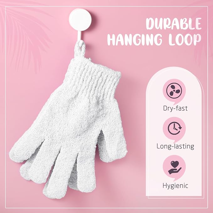 Didaey 104 Pcs Exfoliating Glove Bulk Shower Gloves - Image 3