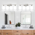 Indoi 4-Light Bathroom Light Fixtures, Brushed Nickel Vanity Lights - Image 7