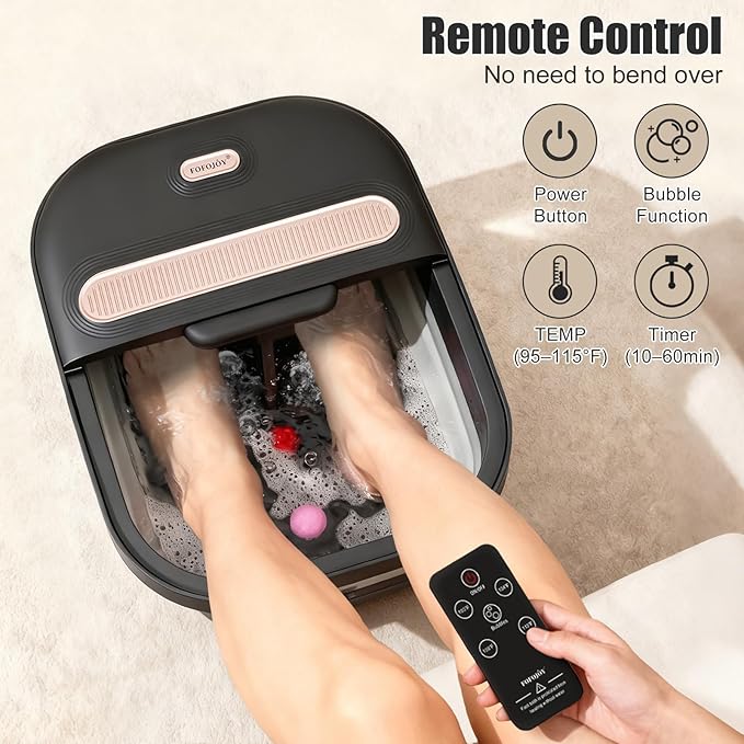 Collapsible Foot Spa Bath with Massager and Heat and Bubble Jets, Temperature - Image 8