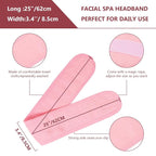 Whaline Spa Facial Headband Make Up Wrap Head Terry Cloth Headband Adjustable - Image 2