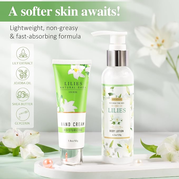 Gifts for Women, Birthday Gifts for Women, Lilies Self Care Set, Christmas - Image 4