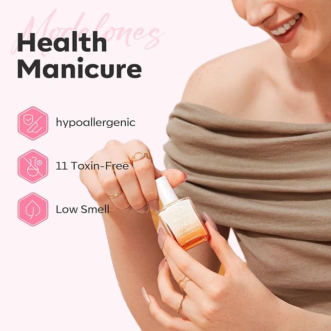 modelones Nail Strengthener Jelly Pink Purple Nail Polish Nail Repair - Image 8