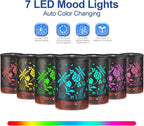 Essential Oil Diffuser- Aromatherapy Diffuser with7 Colors Light and Auto-Off - Image 2