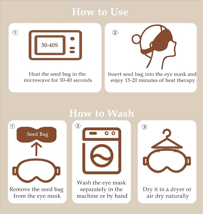 Heated Eye Mask, Moist Warm Compress Microwave - Image 8