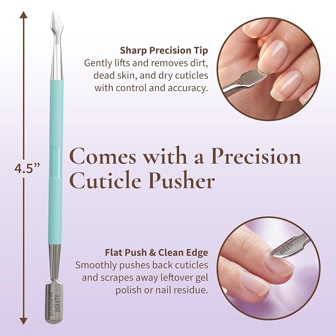 Professional Cuticle Cutter & Pusher Trimmer Manicure Tools - Image 6