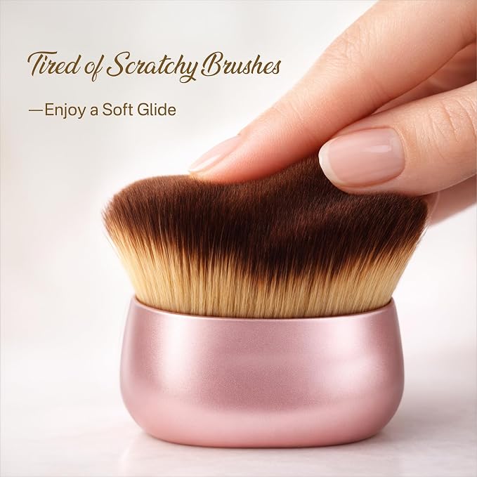 Streak-Free Kabuki Self Tanner Brush, Large Body Makeup Brush, Soft Dense Body - Image 6