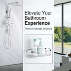 Rain Shower System with 304Stainless Steel Shelf, 12 Inch Rainfall Shower Head - Image 2